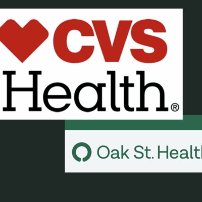 Cvs health and oak st health logos.