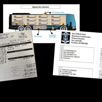 A sheet of paper with a picture of a bus.