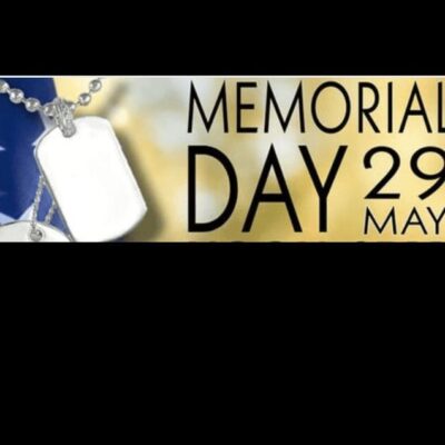 A Memorial Day banner showcasing the date, May 29th.
