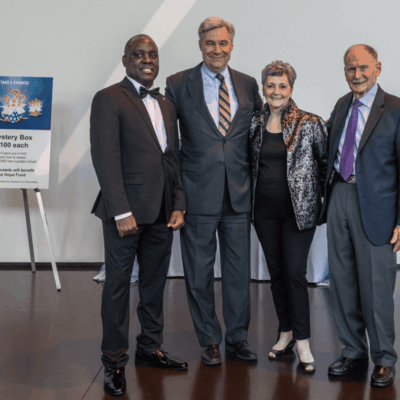 A group of people posing for a picture.