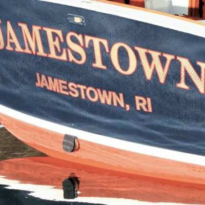 A boat in the water.