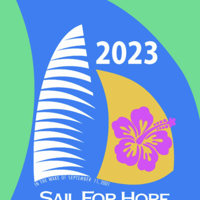 A sail for hope logo to benefit Maui fire relief.