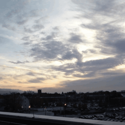 The sky appears cloudy.