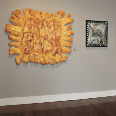 A stunning artwork adorning a wall.