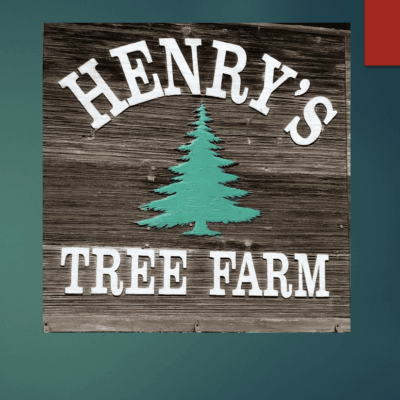 Henry's tree farm logo.