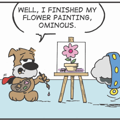 Well, I finished my flower painting for the comics omniously.