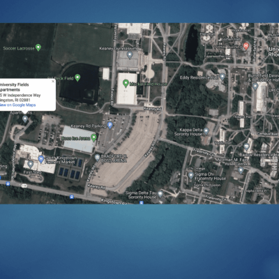 A map showing the location of a homeless shelter.