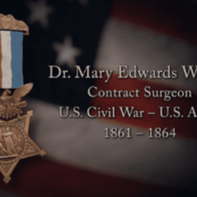 Here's an alt tag for the image: Dr. Mary Edwards Walker's Civil War medal.