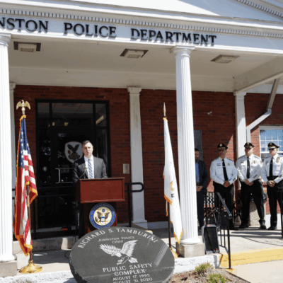 Johnston Police Department ceremony.