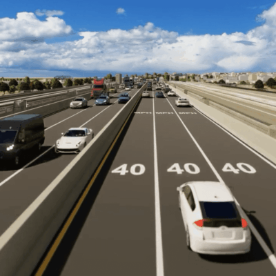 Here's an 8-word alt tag for the image: Highway with cars driving at 40 mph.