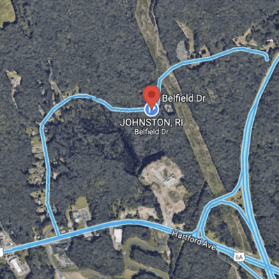 Johnston, RI map location Belfield Dr.