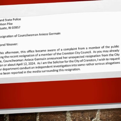 Letter regarding Councilwoman Germain's resignation.