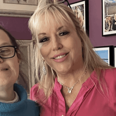Two women smiling for a photo.