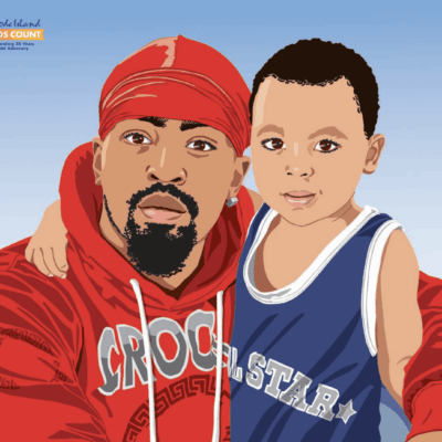 Man and child, Rhode Island Kids Count.