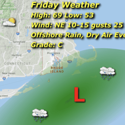 Friday weather forecast: high 69, low 53.