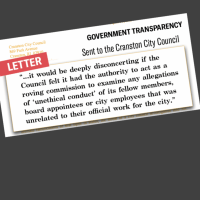 Cranston City Council gets message from RI ACLU