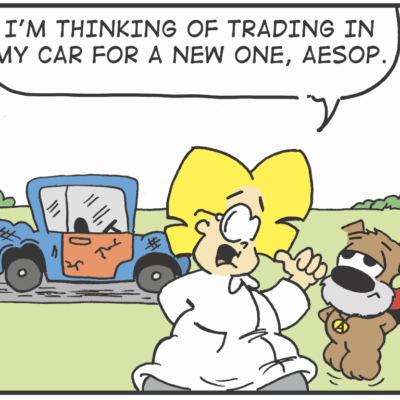 Woman considering new car trade-in.