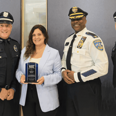 Police chief receives award from NASRO.