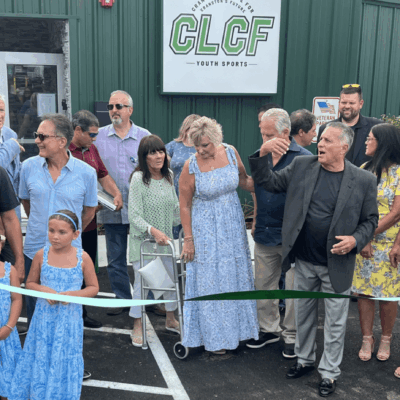 Ribbon cutting ceremony at CLCF Youth Sports.