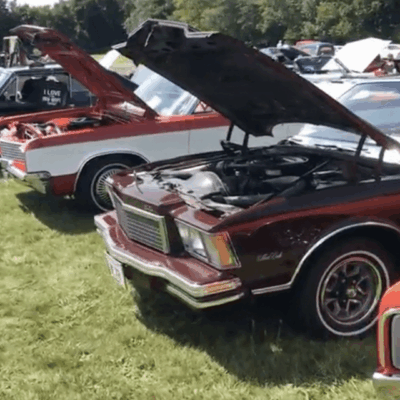 Classic cars at a car show.