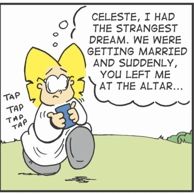 Cartoon: Dream of wedding left at altar.