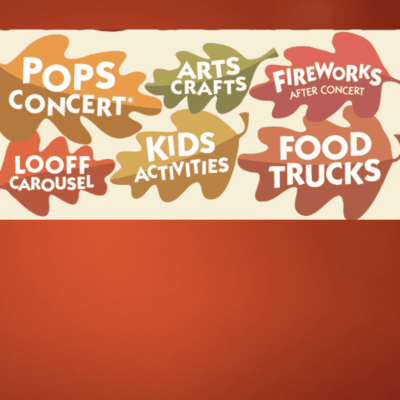 Pops concert, kids' activities, food trucks