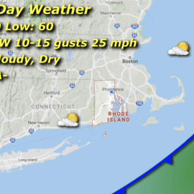 Labor Day weather: partly cloudy, dry.