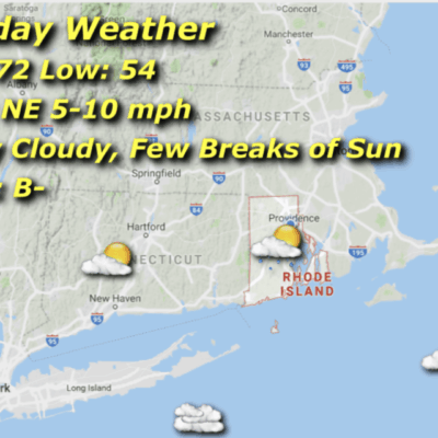 Tuesday weather: mostly cloudy, 72/54.