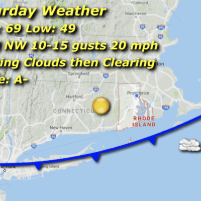 Saturday weather forecast map: New England.