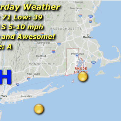 Saturday weather forecast map: 71/39, clear.