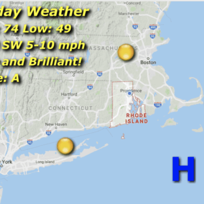 Sunday weather map: clear and brilliant.
