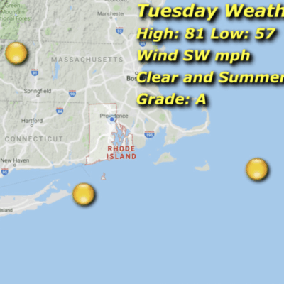 Tuesday weather: 81/57, clear, grade A