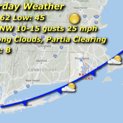 Saturday weather forecast: partly sunny, 62/45.