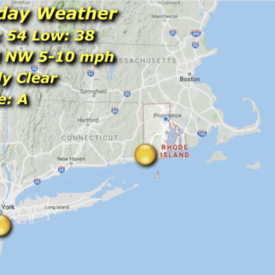 Sunday weather map: mostly clear, grade A.