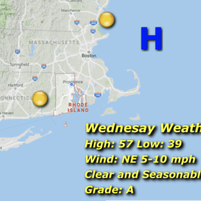 A map of the weather in massachusetts