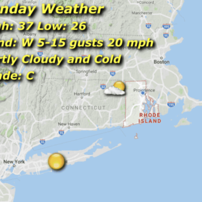 A map of the weather in new england