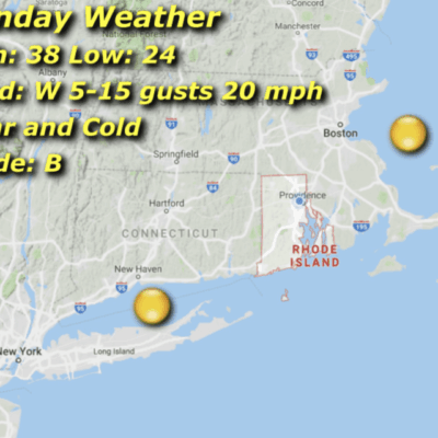 A map of the weather in new england