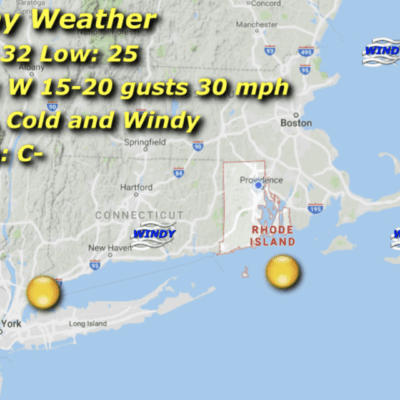 A map of the weather in connecticut