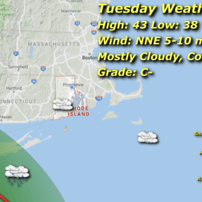 A map of the weather in the bay area.