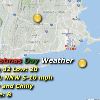 A map of the weather in rhode island.