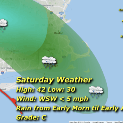 A map of the weather in the bay area.