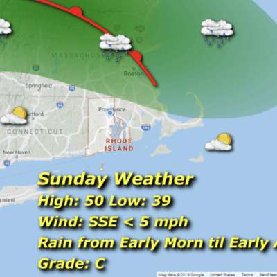 A map of the weather in the bay area.