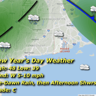 A map of the weather in new england