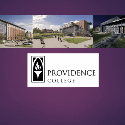 A collage of photos with the providence college logo.