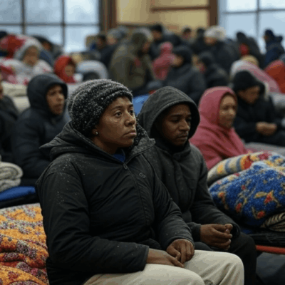 A group of people sitting in a room.