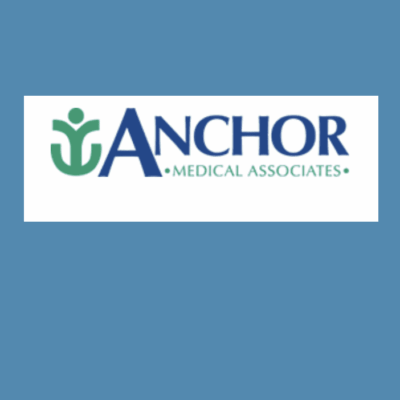 Anchor Medical Associates logo on blue background.