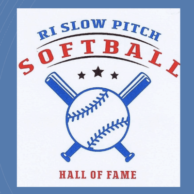 RI Slow Pitch Softball Hall of Fame logo.