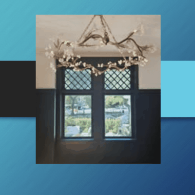 A window with a view of the outside.