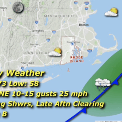 weather map for aug. 1, 2025 in Rhode Island