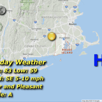 Aug. 2, 2025 weather map for rhode island